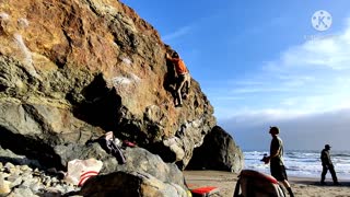 Rock Climbing on the Beach