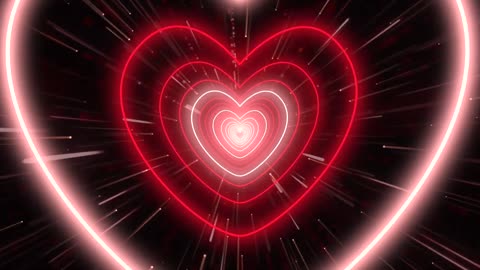 770. Color Changing Heart Tunnel💚🤎❤️Bg Animation Heart Background Neon Lights Background Effect