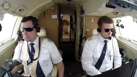 MASSIVE Falcon 7X 3-Engined Private Jet Brazil-Ireland Air Hamburg ULTIMATE COCKPIT MOVIE [AirClips]