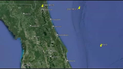 Rare Earthquake M 4.0 East of Cape Canaveral, Florida