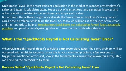 Fix QuickBooks Stopped Calculating Employees Payroll Tax Issue