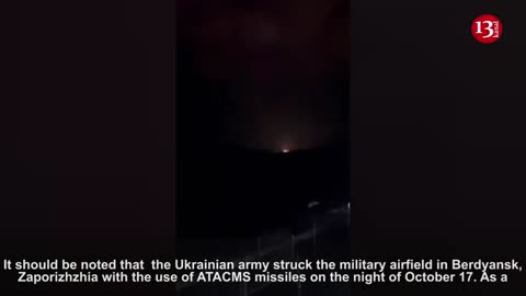 Horrifying explosion" - In panic, Russians show the missile strike and fire at a military airfield