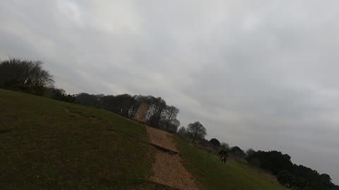 Panning away from a trig point in Winchester.