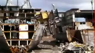 Ship Wrecking - How It's Done - Time lapse of dismantling of a ship