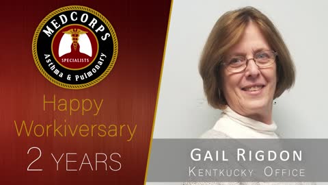 Happy 2 year work anniversary to Gail Rigdon