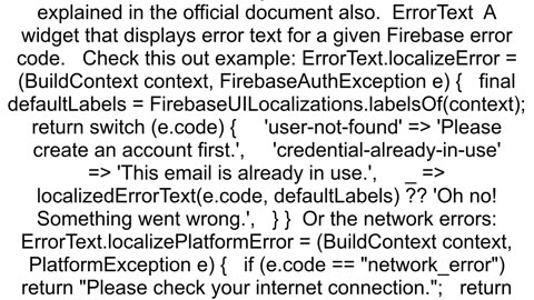 Handle Firebase Auth UI errors in Flutter SignInScreen