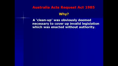 TREASON OF THE FAKE AUSTRALIA ACT 1986