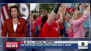 Pelosi: "Today the Republican controlled Supreme Court has achieved their dark extreme goal of ripping away women's right to make their own reproductive health decisions."