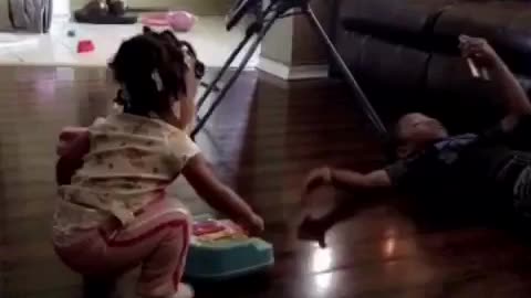 Little Girl Finds A Way To Deal With Unappreciative Big Brother