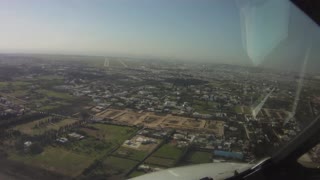 Flying To Tunis - Pilot's eye view take off and landing