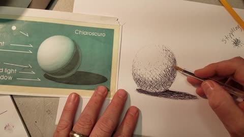 Shading with a Pen, Chiaroscuro ball.