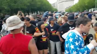Communists in D.C. try to burn American flag