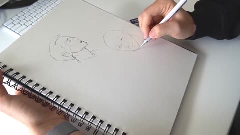 Use A Pencil To Draw The Facial Features Of A Character