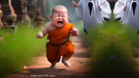 Little monk so cute viral video