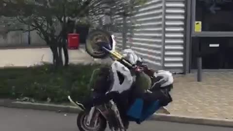 Collab copyright protection - motorcycle wheelie showoff fail