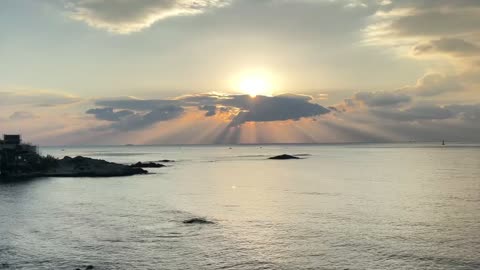 Morning by Haeundae Beach in Korea