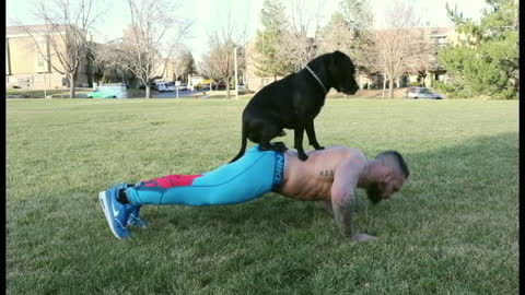 Professional MMA fighter trains with help from his dog
