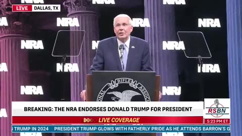 The NRA officially endorsed Donald Trump for President 2024.