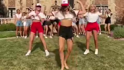 Hot dance in summer