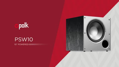 Polk Audio PSW10 10 Powered Subwoofer Power Port Technology Up to 100 Watts Big Bass in