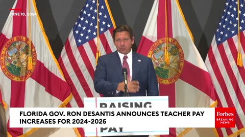 JUST IN Florida Gov. Ron DeSantis Announces Teacher Pay Increases For 2024-2025