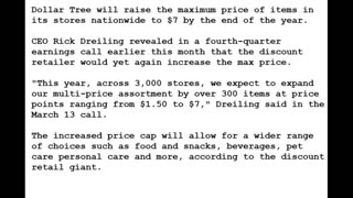 24-0326 - Dollar Tree Upping Max Prices in its Stores Nationwide