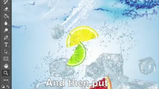 Is it not refreshing to make a cool summer ice drink | Learn Photoshop