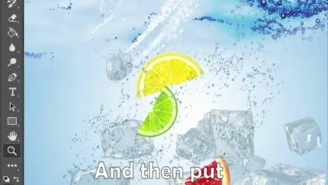 Is it not refreshing to make a cool summer ice drink | Learn Photoshop