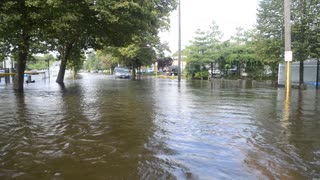 Flash flood aftermath in Babylon, New York