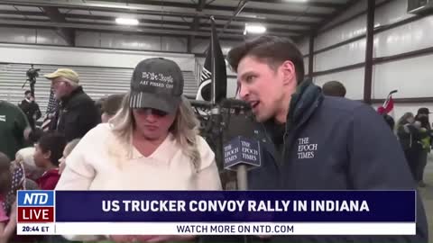See Truckers Convoy From 400ft + Interviewed the Truckers at Rally.