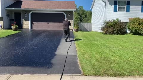 Professional Asphalt Spray Sealing: “The Long Patch One” Top Coats Pavement Maintenance