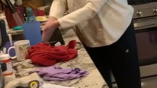 Girl Puts Dog Poop in Grandma's Hand