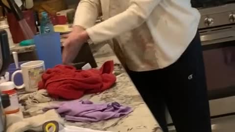 Girl Puts Dog Poop in Grandma's Hand