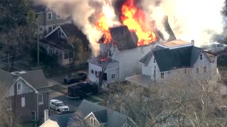 Fire engulfs Pennsylvania home after shooting incident