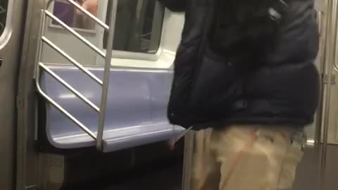 Guy dancing rap battle hip hop subway beats headphones