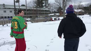 Hockey Team Has Hard Time Walking Home