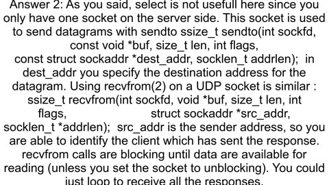 How to use select function when you have UDP socket