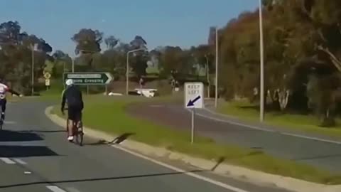 BICYCLE ACCIDENT CAUGHT ON DASH CAM