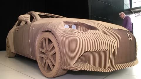 Lexus builds origami-inspired cardboard car