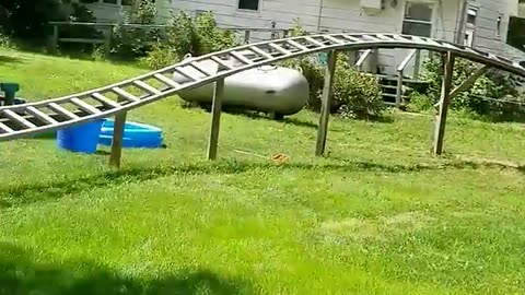 Uncle Builds 2 Year Old Roller Coaster