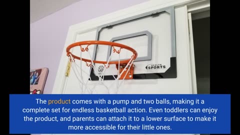 Read Reviews: AOKESI Indoor Mini Basketball Hoop Set for Kids - 17" x 12.5" Door Basketball Hoo...
