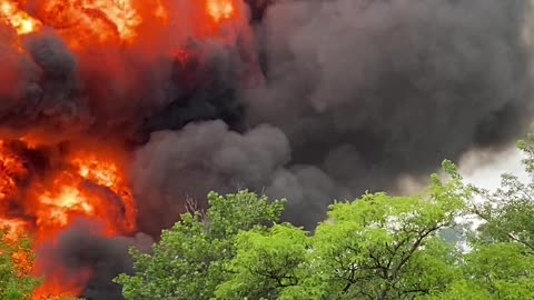 Gas Tanker Fire Creates Giant Fireball