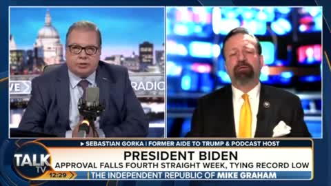 The whole world saw Biden fall off a STATIONARY bicycle. Seb Gorka with Mike Graham
