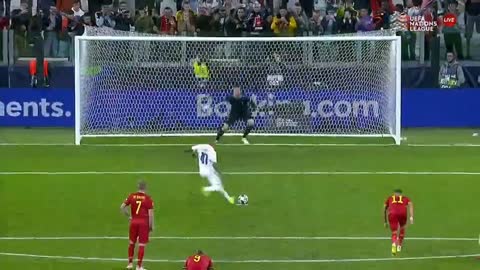 Kylian Mbappe Penalty Goal vs Belgium Nation League Semi Final 2021