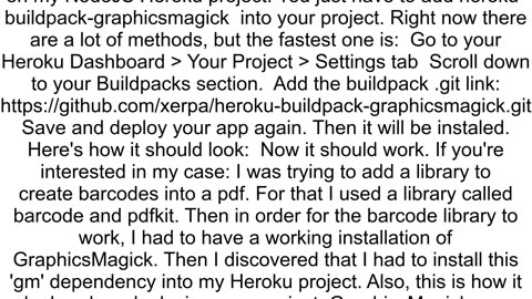 Is there a way to install GraphicsMagick on Heroku