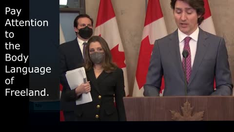 OH No - Chrystia Freeland - Watch the body language - guilt-ridden