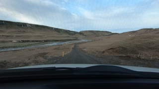 Range Rover on a bad road in Iceland.