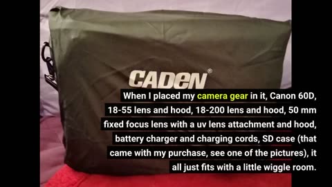 CADeN Camera Bag Case Shoulder Messenger Photography Bag-Overview