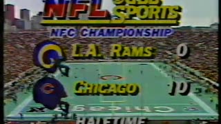 January 12, 1986 - Brent Musberger Recaps 1st Half of Bears-Rams NFC Championship Game