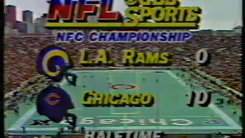 January 12, 1986 - Brent Musberger Recaps 1st Half of Bears-Rams NFC Championship Game